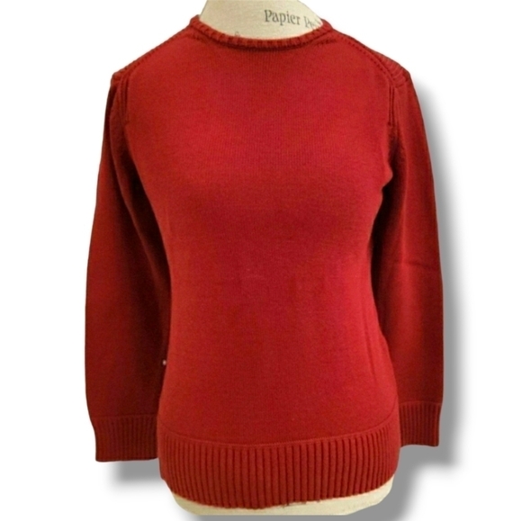Victorinox Swiss Army Vintage Red Knit Crewneck Sweater - Size Medium - Picture 3 of 11